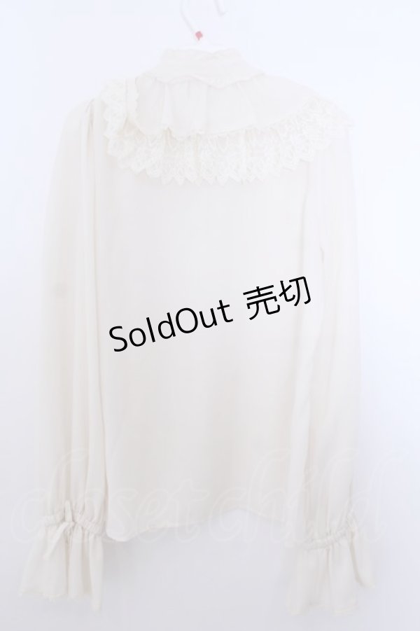 画像5: axes femme kawaii / バラレースフリルブラウス M キナリ O-26-01-29-1043-AX-BL-OW-OS (5)