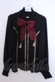 画像1: axes femme kawaii / クラシカルリボンブラウス M クロ O-26-01-29-1044-AX-BL-OW-OS (1)