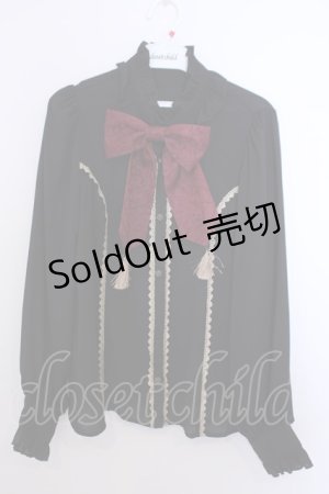 画像: axes femme kawaii / クラシカルリボンブラウス M クロ O-26-01-29-1044-AX-BL-OW-OS