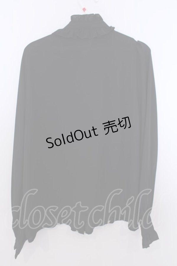 画像2: axes femme kawaii / クラシカルリボンブラウス M クロ O-26-01-29-1044-AX-BL-OW-OS (2)