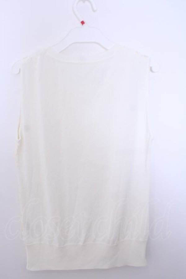 画像2: INGEBORG / カメリアニットベスト  オフシロ O-26-01-29-1045-LO-TO-IG-OS (2)