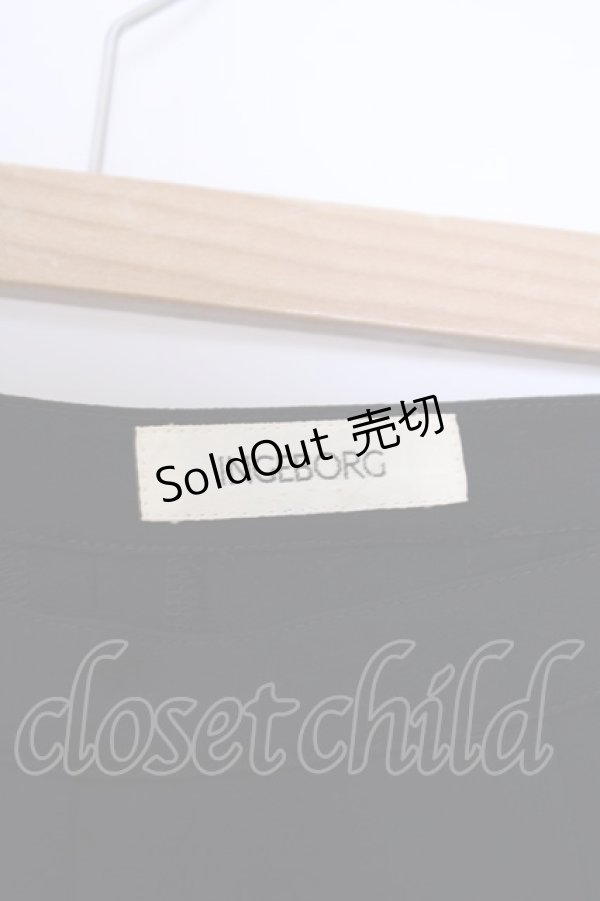 画像2: INGEBORG / サイドレースリボンパンツ S クロ O-26-01-29-1046-LO-PA-IG-OS (2)