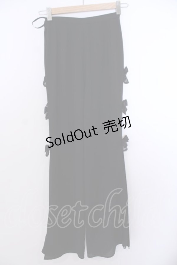 画像3: INGEBORG / サイドレースリボンパンツ S クロ O-26-01-29-1046-LO-PA-IG-OS (3)