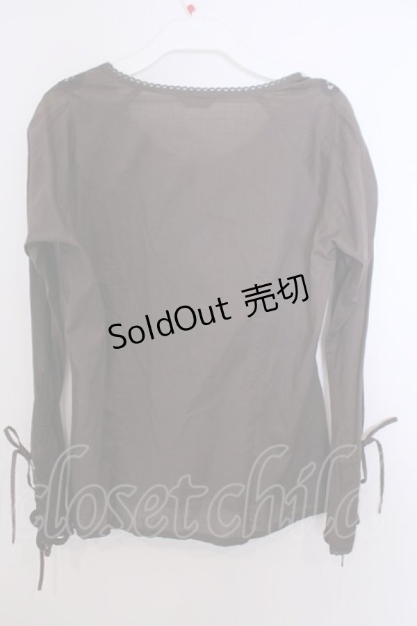 画像2: INGEBORG / コードフラワーモチーフブラウス S ブラウン O-26-01-29-1048-LO-BL-IG-ZT604 (2)