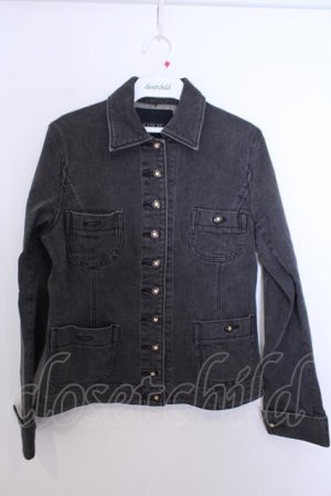 画像: INGEBORG / フラワーボタンデニムジャケット S グレー O-26-01-29-1049-LO-JA-IG-OS