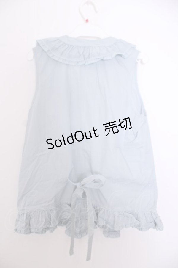 画像3: KANEKO ISAO / フリルタックリボンベスト  サックス O-26-01-29-1052-EL-TO-IG-OS (3)