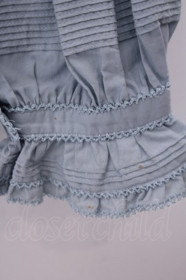 画像2: KANEKO ISAO / フリルタックブラウス  サックス O-26-01-29-1053-EL-BL-IG-OS (2)