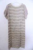 画像2: INGEBORG / ボーダーミックスツイードワンピース 9 アイボリー×ベージュ O-26-01-29-1054-LO-OP-IG-OS (2)