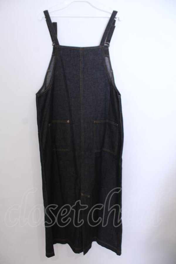 画像2: INGEBORG / デニムサロペットワンピース M クロ O-26-01-29-1056-LO-OP-IG-OS (2)