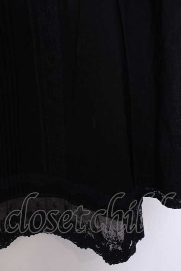 画像2: INGEBORG / スクエアレースカットソー 9 クロ×ネイビー O-26-01-29-1059-LO-TO-IG-OS (2)