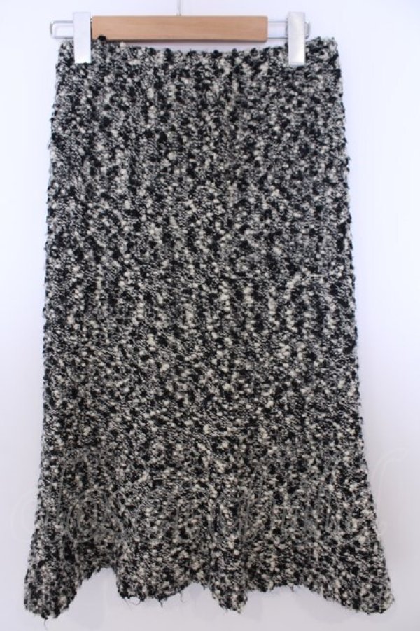 画像3: INGEBORG / ネップツイードスカート  クロ×シロ O-26-01-29-1070-LO-SK-IG-OS (3)