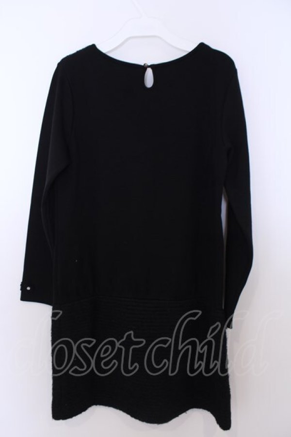 画像2: INGEBORG / ニット切り替えワンピース 9 クロ O-26-01-29-1071-LO-OP-IG-OS (2)