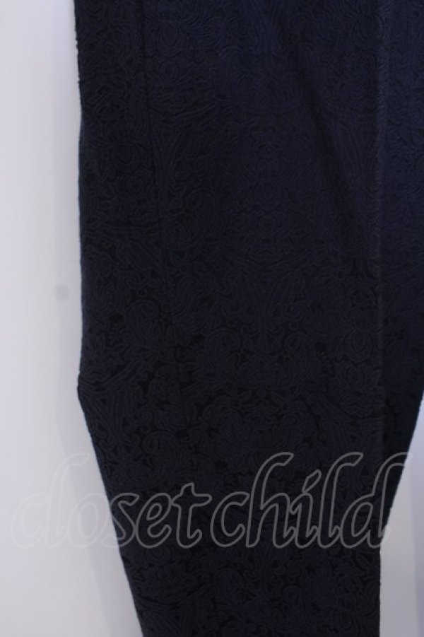 画像2: INGEBORG / ジャガードパンツ 9 ネイビー O-26-01-29-1072-LO-PA-IG-OS (2)