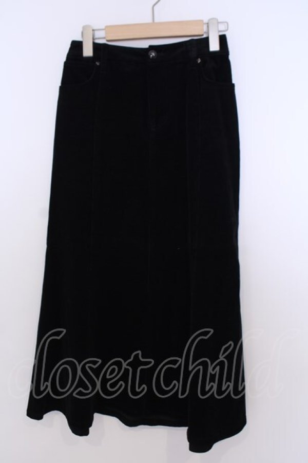 画像1: INGEBORG / コーデュロイストーン配色スカート 9 クロ O-26-01-29-1073-LO-SK-IG-OS (1)