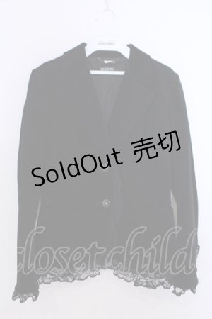 画像: INGEBORG / コーデュロイレース配色ジャケット  クロ O-26-01-29-1074-LO-JA-IG-OS