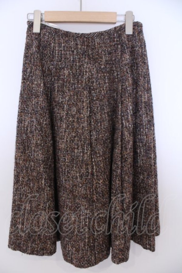 画像3: INGEBORG / ミックスツイードフレアースカート 9 ブラウン O-26-01-29-1075-LO-SK-IG-OS (3)