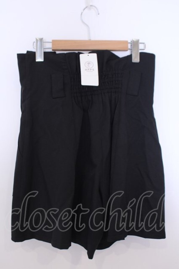 画像2: axes femme POETIQUE / サス付ハイウエストパンツ M クロ O-26-01-29-1001-AX-PA-OW-OS (2)