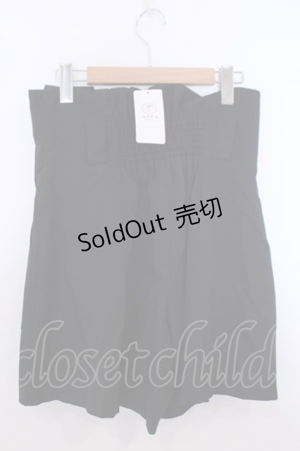 画像2: axes femme POETIQUE / サス付ハイウエストパンツ M クロ O-26-01-29-1001-AX-PA-OW-OS (2)