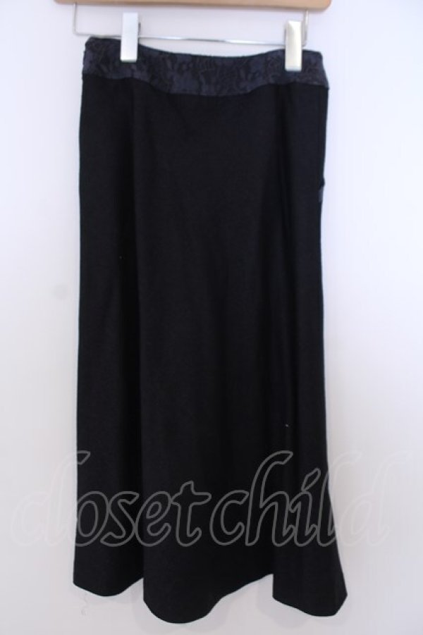 画像3: INGEBORG / レース配色ミディスカート  ネイビー O-26-01-29-1077-LO-SK-IG-OS (3)