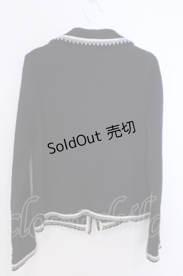 画像2: INGEBORG / カノコ編みニットジャケット 3(9号) クロ O-26-01-29-1079-LO-JA-IG-ZT0131A (2)