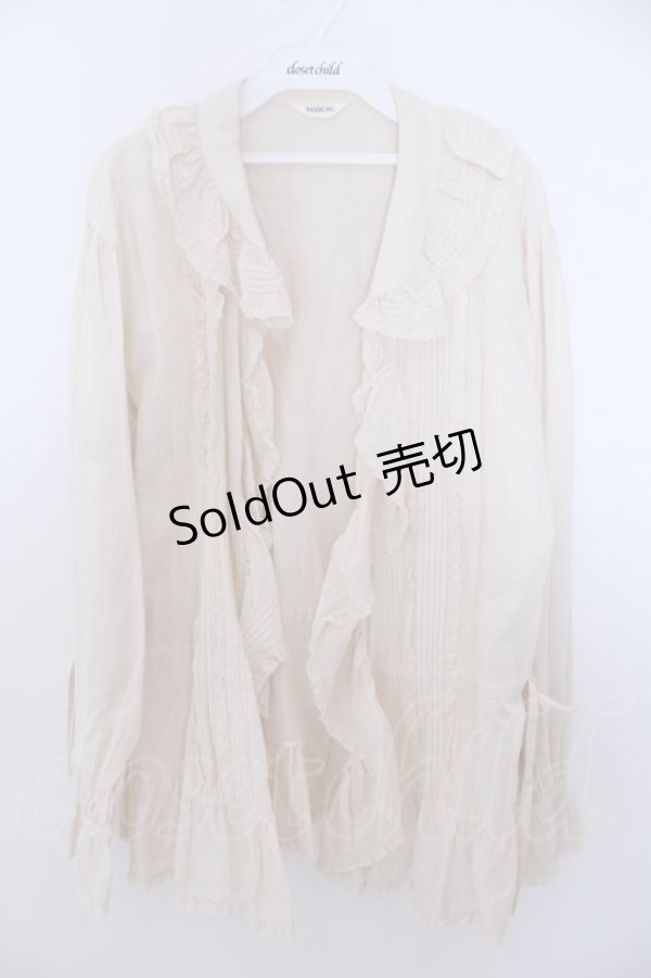 画像1: INGEBORG / サイドリボンオーバーブラウス  アイボリー O-26-01-29-1080-LO-BL-IG-OS (1)