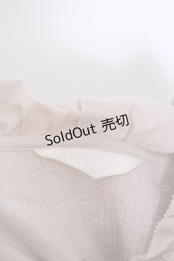 画像3: PINK HOUSE / フリルフードブラウス  ピンク O-26-01-29-1083-LO-BL-IG-OS (3)