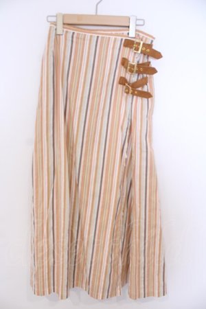 画像: INGEBORG / ストライプキルト風スカート S オレンジ系 O-26-01-29-1084-LO-SK-IG-OS