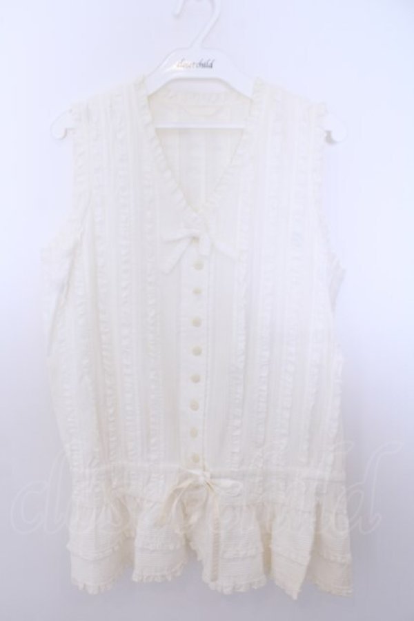 画像1: INGEBORG / フリルベスト  オフシロ O-26-01-29-1087-LO-TO-IG-OS (1)