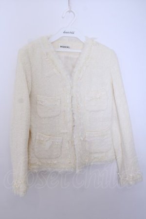 画像: INGEBORG / ツイード千鳥格子ジャケット 9 アイボリー O-26-01-29-1090-LO-JA-IG-OS