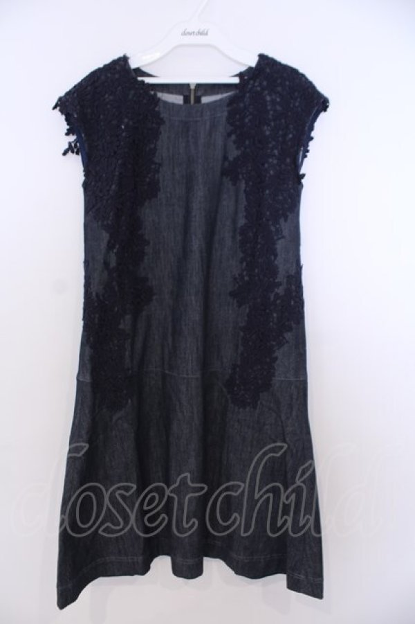 画像1: INGEBORG / フラワーレースデニムジャンパースカート 3(9号) インディゴ O-26-01-29-1093-LO-OP-IG-OS (1)