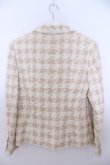 画像3: INGEBORG / ツイードシフォン巻きジャケット S アイボリー×ベージュ O-26-01-29-1097-LO-JA-IG-OS (3)