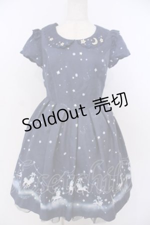 画像: Secret Honey / 月と星のユニコーンワンピース 8 ネイビーO-26-01-29-1099-CA-OP-OW-ZT586