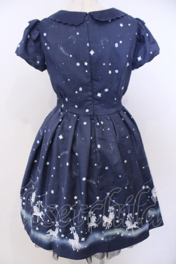 画像4: Secret Honey / 月と星のユニコーンワンピース 8 ネイビー O-26-01-29-1099-CA-OP-OW-OS (4)