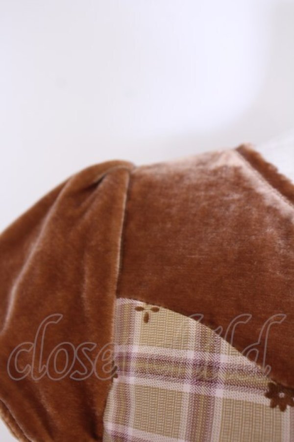 画像2: Secret Honey / ベロア切り替えワンピース 2 ブラウン O-26-01-29-1100-CA-OP-OW-OS (2)