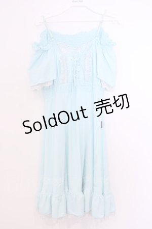 画像: Ozz Croce / オフショルチュニックワンピース  サックス O-26-01-29-1102-OO-OP-OW-OS