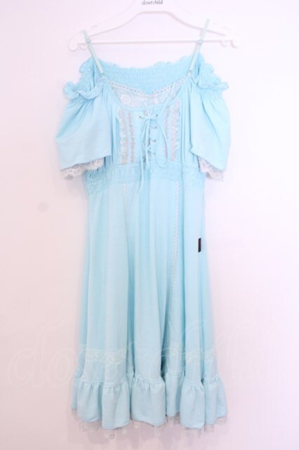 画像1: Ozz Croce / オフショルチュニックワンピース  サックス O-26-01-29-1102-OO-OP-OW-OS (1)