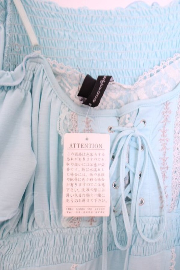 画像2: Ozz Croce / オフショルチュニックワンピース  サックス O-26-01-29-1102-OO-OP-OW-OS (2)