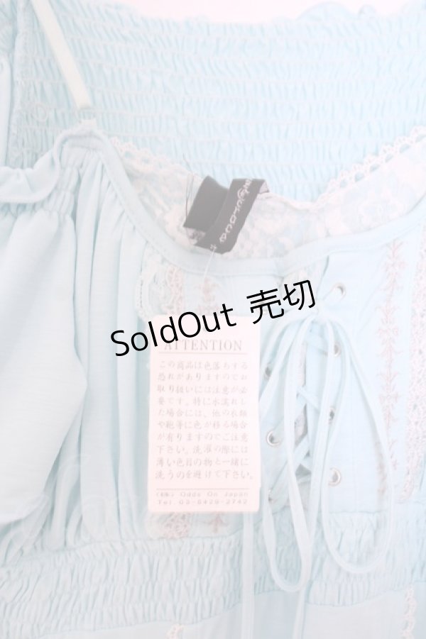 画像2: Ozz Croce / オフショルチュニックワンピース  サックス O-26-01-29-1102-OO-OP-OW-OS (2)