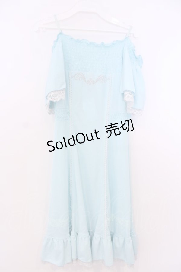 画像3: Ozz Croce / オフショルチュニックワンピース  サックス O-26-01-29-1102-OO-OP-OW-OS (3)