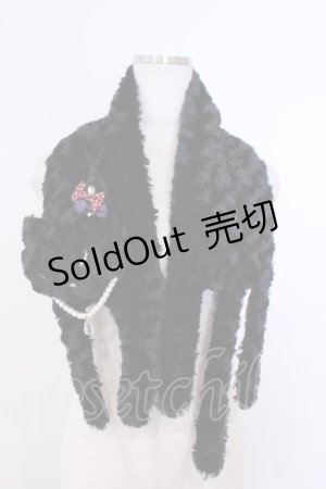 画像: axes femme / ねこファーマフラー  クロ O-26-01-29-1105-AX-ZA-OW-OS