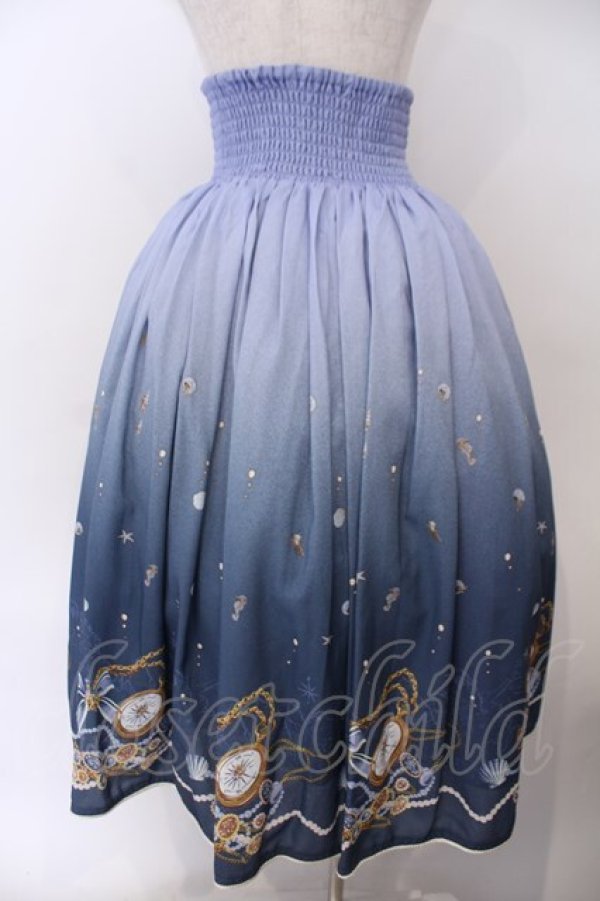 画像4: axes femme / 海グラデ柄ワンピース M ブルー O-26-01-29-1015-AX-OP-OW-OS (4)