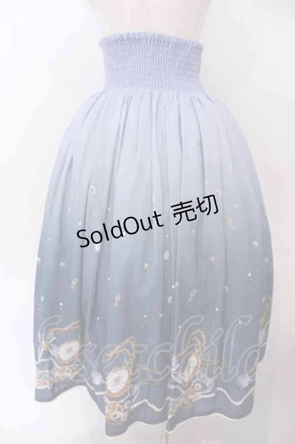 画像4: axes femme / 海グラデ柄ワンピース M ブルー O-26-01-29-1015-AX-OP-OW-OS (4)