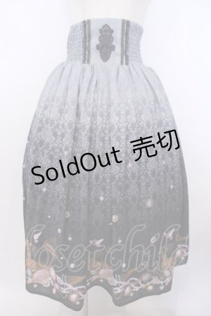 画像: axes femme / アンティーク柄2WAYスカート M クロ O-26-01-29-1016-AX-SK-OW-ZT608