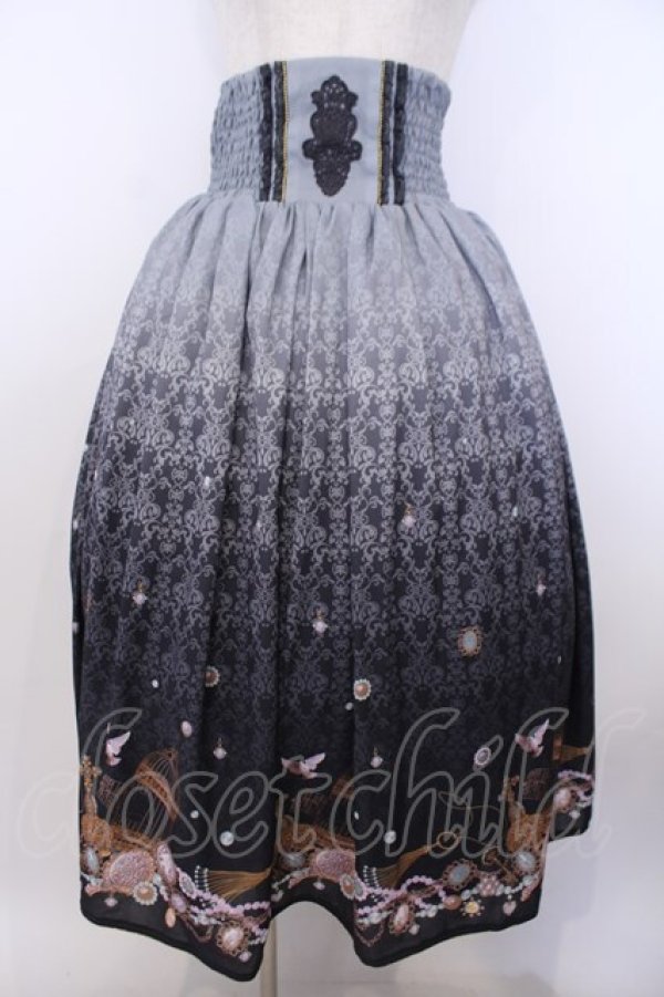 画像1: axes femme / アンティーク柄2WAYスカート M クロ O-26-01-29-1016-AX-SK-OW-OS (1)