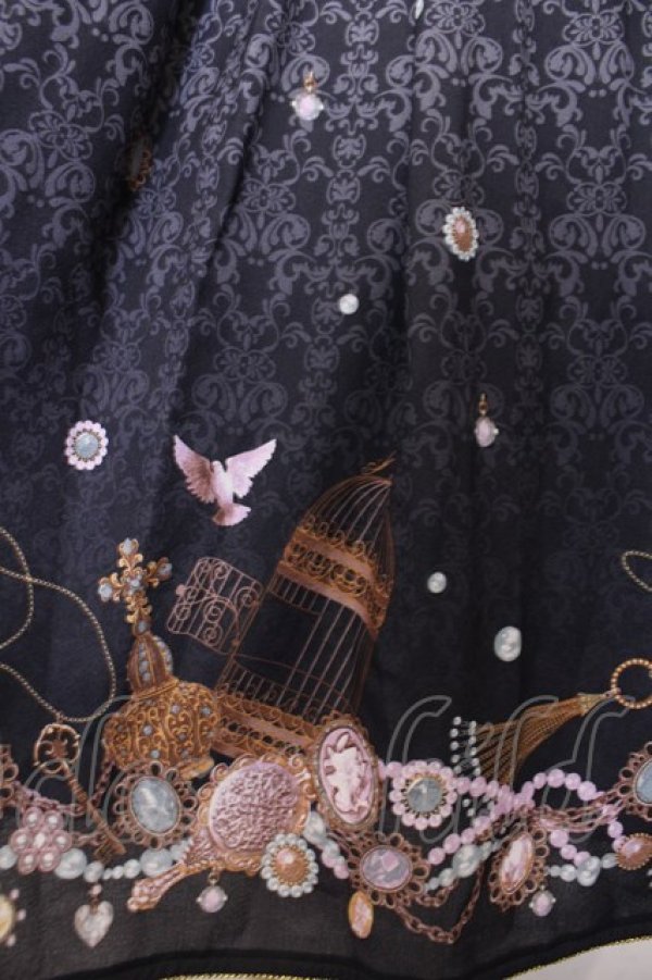 画像2: axes femme / アンティーク柄2WAYスカート M クロ O-26-01-29-1016-AX-SK-OW-OS (2)