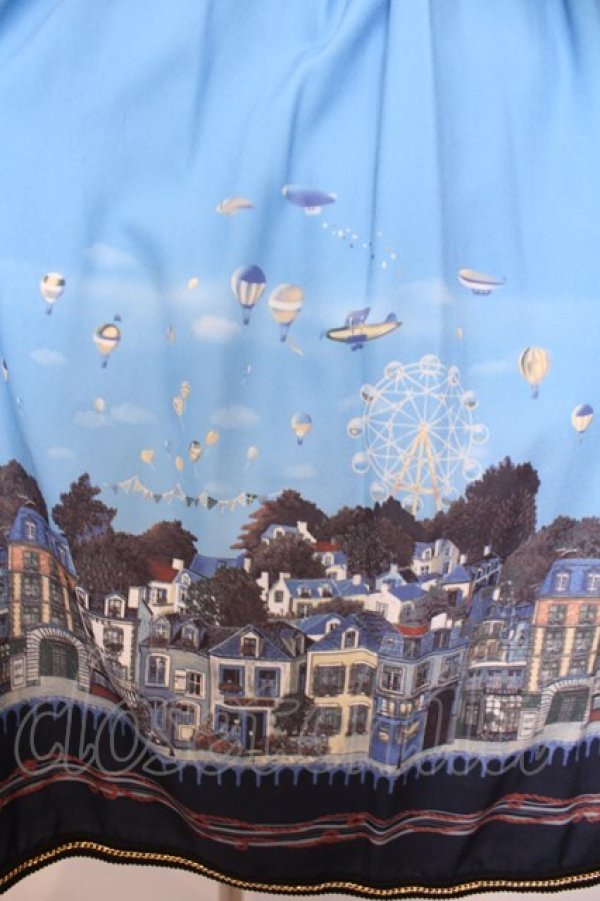 画像3: axes femme / 街柄2wayスカート M ブルー O-26-01-29-1017-AX-SK-OW-OS (3)