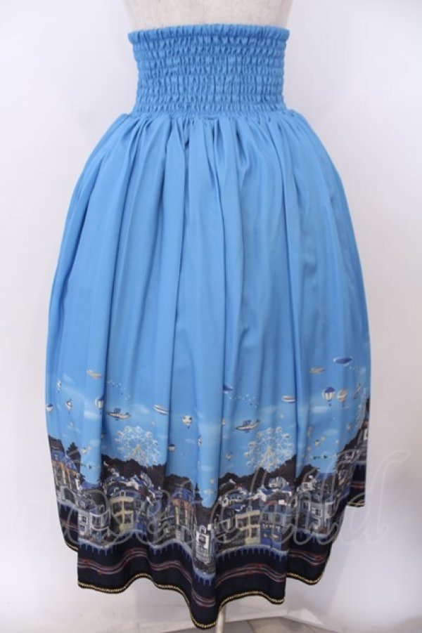 画像4: axes femme / 街柄2wayスカート M ブルー O-26-01-29-1017-AX-SK-OW-OS (4)