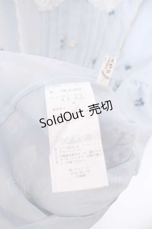 画像3: axes femme / フローラルメルヘン柄ワンピース M サックス O-26-01-29-1020-AX-OP-IG-OS (3)