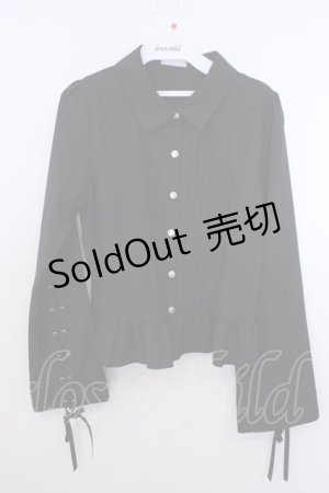 画像: axes femme POETIQUE / レースアップデザインブラウス M クロ O-26-01-29-1022-AX-BL-OW-OS