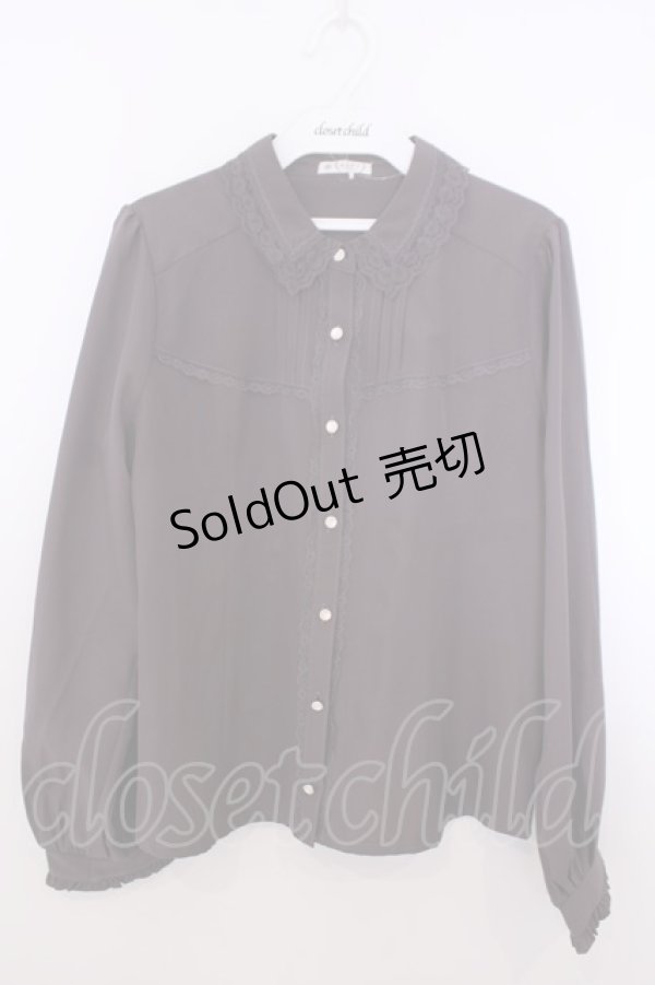 画像1: axes femme / 襟付ブラウス M ブラウン O-26-01-29-1003-AX-BL-OW-OS (1)